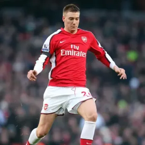 Arsenal's Nicklas Bendtner in Action against West Ham United - Barclays Premier League, Emirates Stadium (31/01/09)
