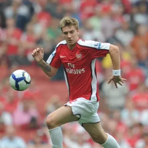 Arsenal's Nicklas Bendtner Scores in 4-0 Win Over Wigan Athletic, Emirates Stadium, 2009 Arsenal's Nicklas Bendtner Scores in 4-0 Win Over Wigan Athletic, Emirates Stadium, 2009
