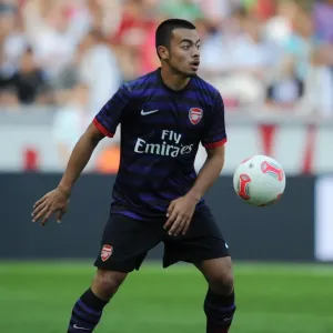 Arsenal's Nico Yennaris Faces Off Against FC Cologne in 2012 Pre-Season Friendly