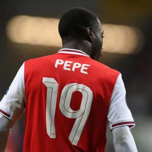 Arsenal's Nicolas Pepe in Action: Europa League Showdown vs. Eintracht Frankfurt Arsenal's Nicolas Pepe in Action: Europa League Showdown vs. Eintracht Frankfurt