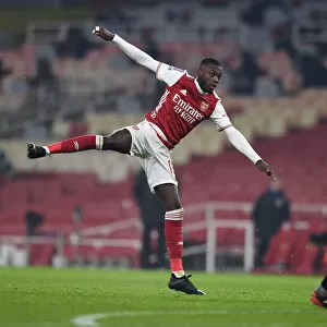 Arsenal's Nicolas Pepe in Action against Newcastle United in FA Cup Third Round
