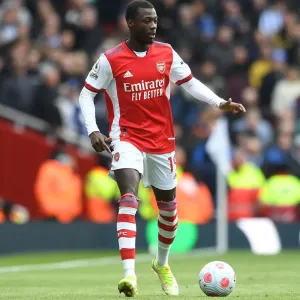 Arsenal's Nicolas Pepe in Action: Premier League 2021-22 - Arsenal vs Brighton & Hove Albion
