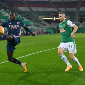 Arsenal's Nicolas Pepe in Action: Rapid Vienna vs Arsenal, Europa League 2020-21