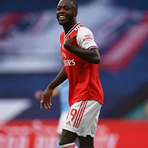 Arsenal's Nicolas Pepe in FA Cup Semi-Final Action Against Manchester City