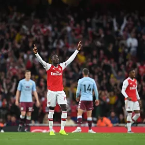 Arsenal's Nicolas Pepe Reacts After Arsenal FC vs Aston Villa, Premier League 2019-20
