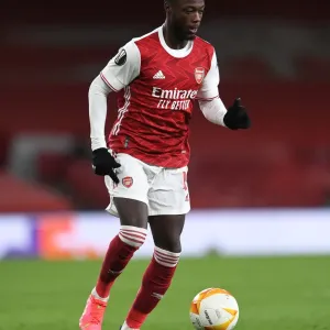 Arsenal's Nicolas Pepe in UEFA Europa League Quarterfinal: Arsenal FC vs Slavia Praha (Behind Closed Doors)