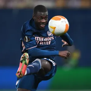 Arsenal's Nicolas Pepe in UEFA Europa League Semi-Final Action against Villarreal in Spain (2020-21)
