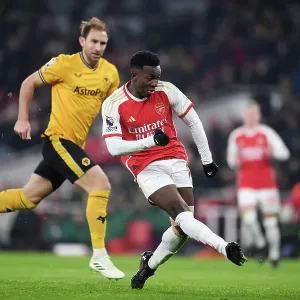 Arsenal's Nketiah Misses Golden Opportunity Against Wolverhampton Wanderers in 2023-24 Premier League