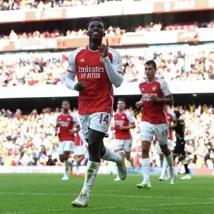 Arsenal's Nketiah Scores First Goal of 2023-24 Season in Emirates Cup Victory over AS Monaco