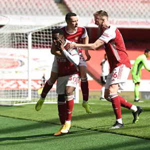 Arsenal's Nketiah Scores Thrilling Goal in Empty Emirates Stadium Against Fulham (2020-21)