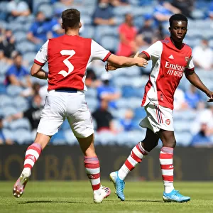 Arsenal's Nketiah and Tierney Celebrate Goals in Rangers Friendly