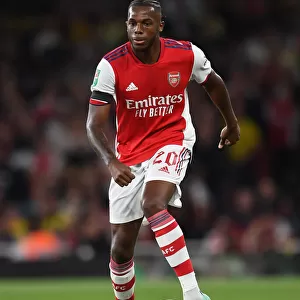 Arsenal's Nuno Tavares in Action against AFC Wimbledon in Carabao Cup Third Round