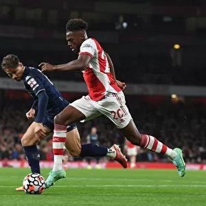 Arsenal's Nuno Tavares in Action: Arsenal vs. Aston Villa, Premier League 2021-22