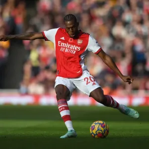 Arsenal's Nuno Tavares in Action: Arsenal vs. Watford, Premier League 2021-22 Arsenal's Nuno Tavares in Action: Arsenal vs. Watford, Premier League 2021-22