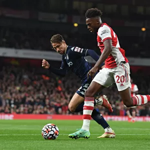 Arsenal's Nuno Tavares in Action: Arsenal vs Aston Villa, Premier League 2021-22