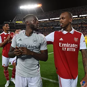 Arsenal's Nuno Tavares and Gabriel Magalhaes Reunite After Chelsea Clash in Florida Cup 2022-23