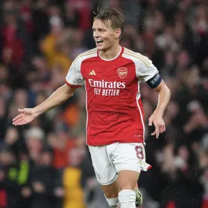 Arsenal's Odegaard Scores Fourth Goal in Champions League Victory over PSV Eindhoven