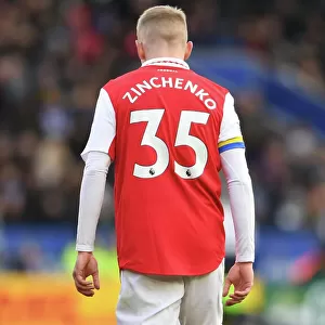 Arsenal's Oleksandr Zinchenko in Action Against Leicester City - Premier League 2022-23