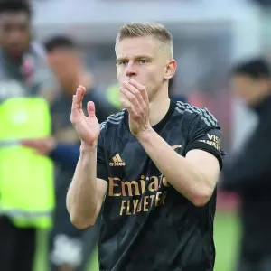 Arsenal's Oleksandr Zinchenko Applauding Fans after Liverpool Clash (2022-23) Arsenal's Oleksandr Zinchenko Applauding Fans after Liverpool Clash (2022-23)