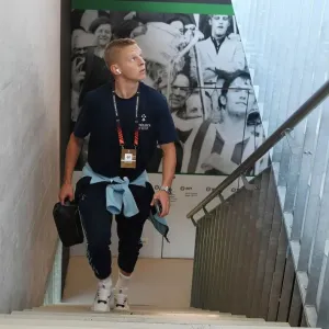 Arsenal's Oleksandr Zinchenko Arrives at Kybunpark for FC Zurich Clash in UEFA Europa League