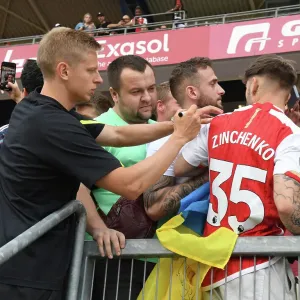 Arsenal's Oleksandr Zinchenko Connects with Fans Ahead of Nuremberg Pre-Season Friendly Arsenal's Oleksandr Zinchenko Connects with Fans Ahead of Nuremberg Pre-Season Friendly