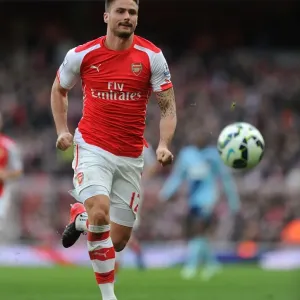 Arsenal's Olivier Giroud in Action during the Arsenal vs. West Ham United Premier League 2014/15 Match