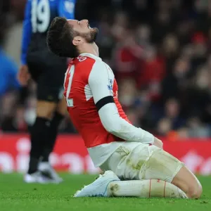 Arsenal's Olivier Giroud in Action during the Premier League Clash against Bournemouth (2015-16)