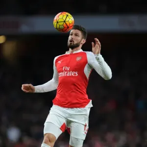 Arsenal's Olivier Giroud in Action against Sunderland during the 2015-16 Premier League Match