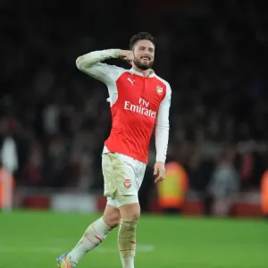 Arsenal's Olivier Giroud Celebrates Thrilling Goal Against Manchester City (2015-16) Arsenal's Olivier Giroud Celebrates Thrilling Goal Against Manchester City (2015-16)
