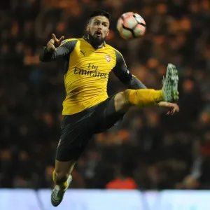 Arsenal's Olivier Giroud in FA Cup Action against Preston North End