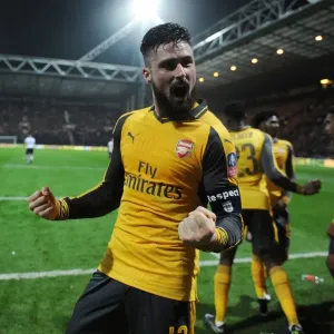 Arsenal's Olivier Giroud Scores Brace: FA Cup Victory over Preston North End (January 7, 2017)