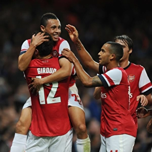 Arsenal's Olivier Giroud Scores in Capital One Cup Victory over Coventry City