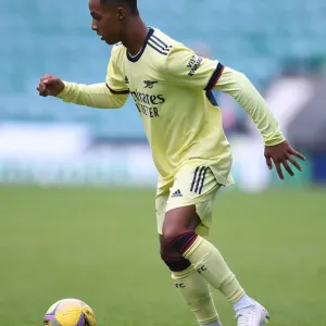 Arsenal's Omari Hutchinson in Action against Hibernian during 2021 Pre-Season Friendly in Edinburgh