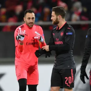 Arsenal's Ospina and Mustafi Prepare for Ostersunds Clash in Europa League Arsenal's Ospina and Mustafi Prepare for Ostersunds Clash in Europa League