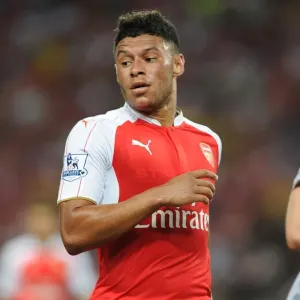 Arsenal's Oxlade-Chamberlain in Action Against Everton at 2015 Asia Trophy, Singapore Arsenal's Oxlade-Chamberlain in Action Against Everton at 2015 Asia Trophy, Singapore