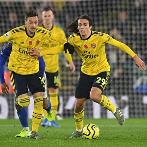 Arsenal's Ozil and Guendouzi in Action against Leicester City (Premier League 2019-20)