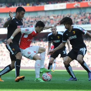 Arsenal's Ozil Outmaneuvers Watford Defenders in FA Cup Showdown Arsenal's Ozil Outmaneuvers Watford Defenders in FA Cup Showdown