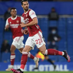 Arsenal's Pablo Mari at Empty Stamford Bridge: 2020-21 Premier League Match Amid COVID-19 Restrictions Arsenal's Pablo Mari at Empty Stamford Bridge: 2020-21 Premier League Match Amid COVID-19 Restrictions