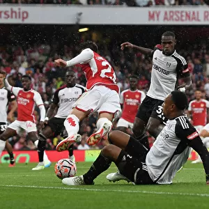 Arsenal's Penalty Victory: Arsenal FC vs Fulham FC, Premier League 2023-24 - Fabio Vieira Wins from the Spot
