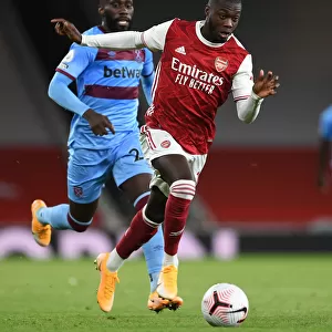 Arsenal's Pepe in Action: Arsenal vs. West Ham United, Premier League 2020-21