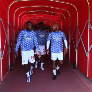 Arsenal's Pepe and Lacazette Prepare for Leeds United Clash in Premier League (2021-22) Arsenal's Pepe and Lacazette Prepare for Leeds United Clash in Premier League (2021-22)
