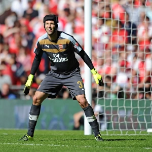 Arsenal's Petr Cech in Action at the 2015-16 FA Community Shield: Arsenal vs. Chelsea