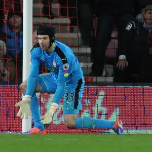 Arsenal's Petr Cech in Action Against AFC Bournemouth, Premier League 2016-17