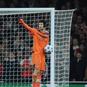 Arsenal's Petr Cech in Action Against FC Bayern Munich at the Emirates Stadium, 2015/16 UEFA Champions League