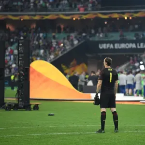 Arsenal's Petr Cech in the Aftermath of the Europa League Final Against Chelsea in Baku