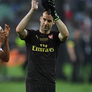 Arsenal's Petr Cech Celebrates Europa League Final Victory Over Chelsea in Baku