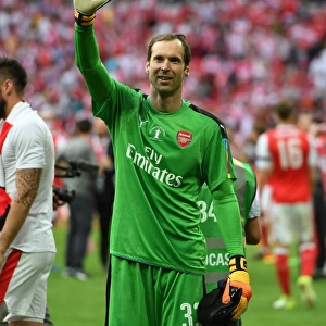Arsenal's Petr Cech Celebrates FA Cup Victory Over Chelsea