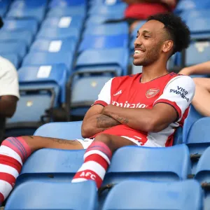 Arsenal's Pierre-Emerick Aubameyang in Action against Rangers in Glasgow Pre-Season Friendly