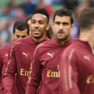Arsenal's Pierre-Emerick Aubameyang Gears Up for Arsenal v Chelsea Clash in 2018 International Champions Cup, Dublin Arsenal's Pierre-Emerick Aubameyang Gears Up for Arsenal v Chelsea Clash in 2018 International Champions Cup, Dublin