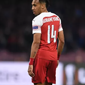 Arsenal's Pierre-Emerick Aubameyang in UEFA Europa League Quarterfinal Match vs Napoli, Italy (2018-19)